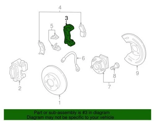 Soporte de pinza de freno de disco genuino GM 1998-2005 Buick Cadillac Pontiac 18026216 Foto 2 de 2