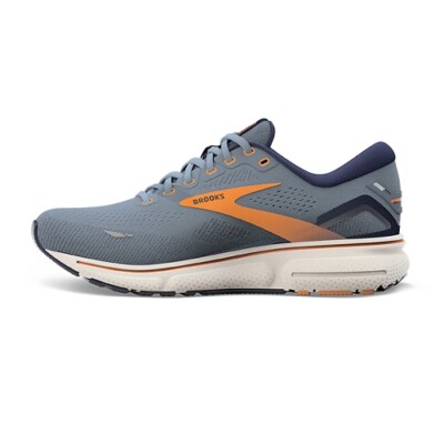Brooks Ghost 15 Flintstone Grey Orange Men Running Shoes