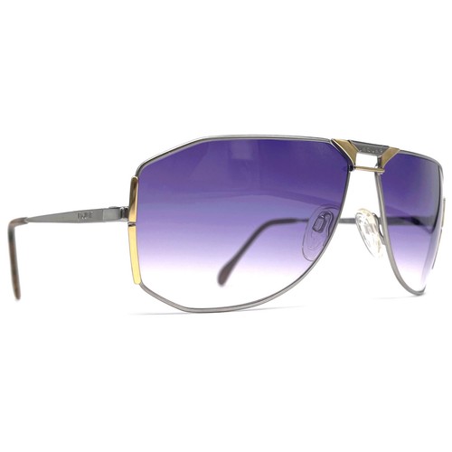 NOS vintage JAGUAR 723 sunglasses - 80's Malta - Large - Gold / Silver / Purple - Bild 8 von 11
