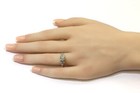 14k white gold .30ct VS1 I round diamond cluster ring 3.7g womens vintage 8 — photo 8