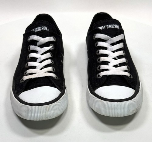 Harley Davidson D83817 Zia modische schwarze Canvas-Sneaker Schuhe – Damen 7,5 - Bild 9 von 14