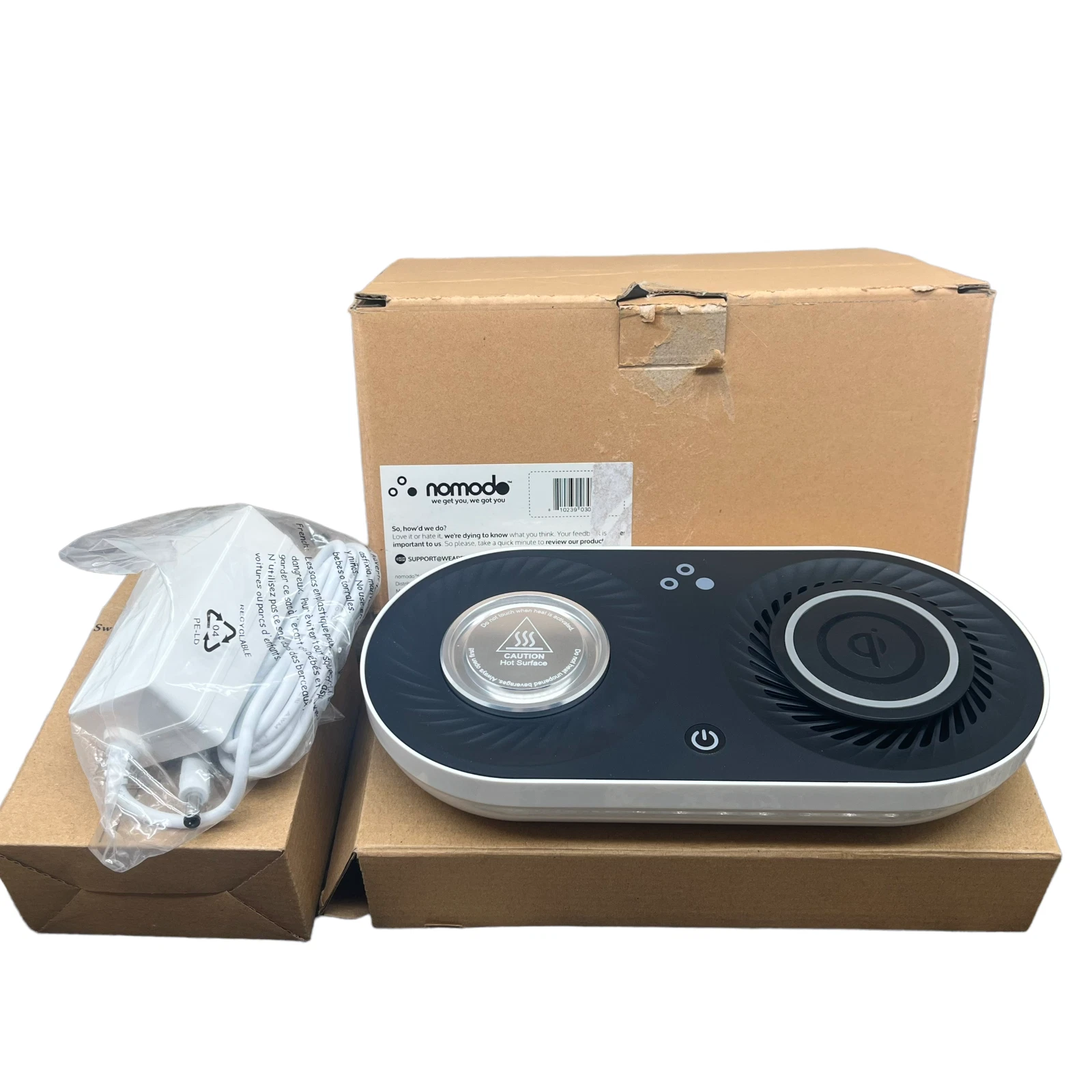 NoModo 16VW-800 Qi Charging Dock Coffee Mug Warmer & Drink Cooler NO MUG