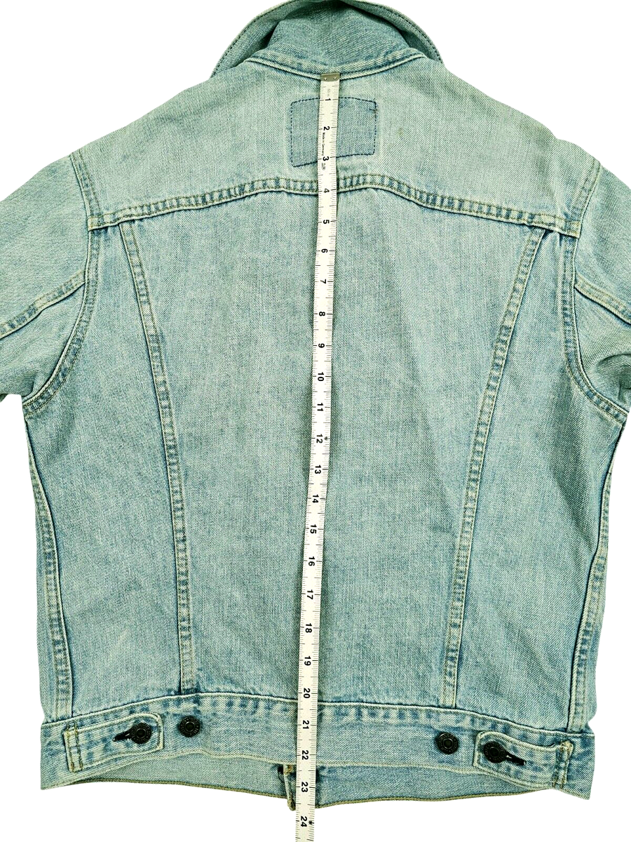 HOT VTG 90s Men's LEVI'S 71557 REPRO BIG E TRUCKER LIGHT JAPAN