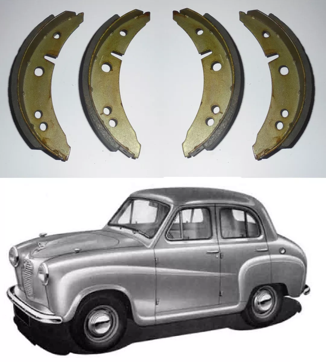AUSTIN A30 A35 FRONT or REAR BRAKE SHOES SET 1952 68