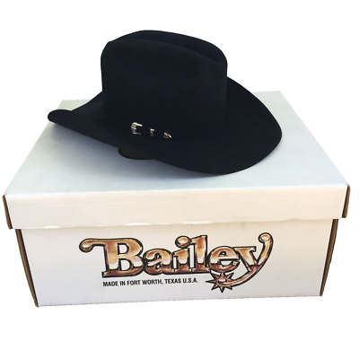 Vintage Bailey 5X Beaver Graphite Champion Western Hat Size 7 1/4
