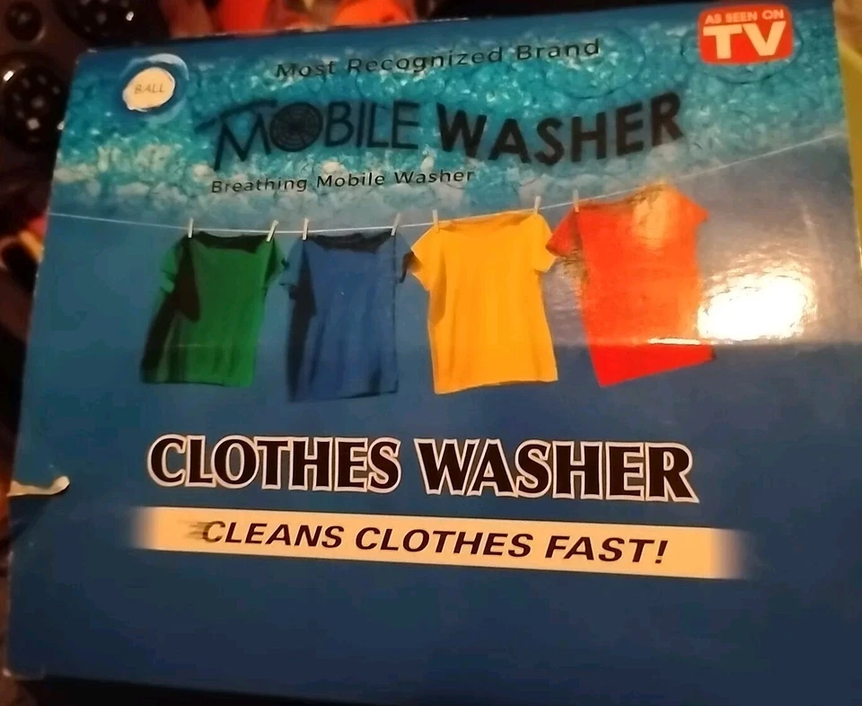 Ball Manual Clothes Washer Portable Agitator, Mobile w/ Bag,Plunger NIB - Image 3 of 4