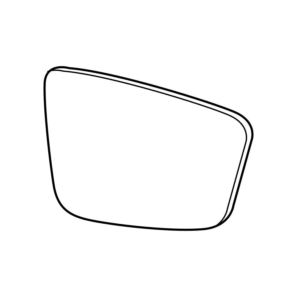 Genuine OEM Front Passenger Right Door Mirror Glass For BMW  