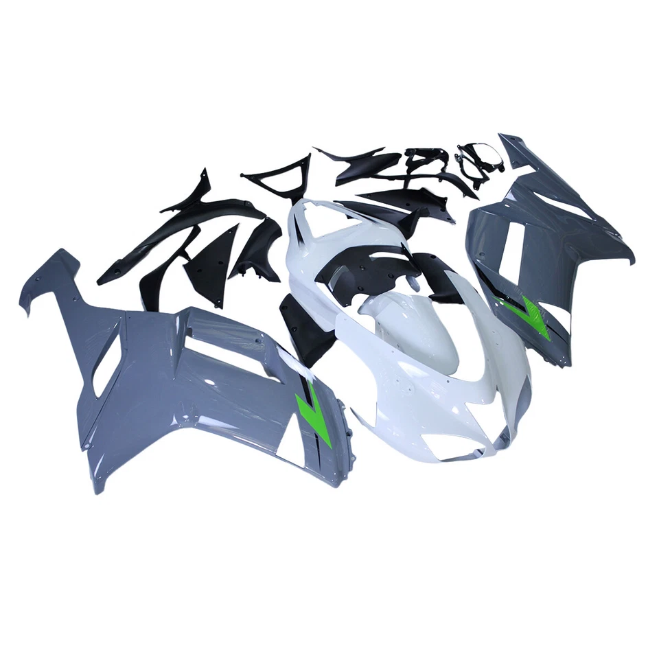 ABS Fairing Kit for Kawasaki ZX6R Ninja 2007 2008 Injection Bodywork White Grey - Imagem 3 de 4