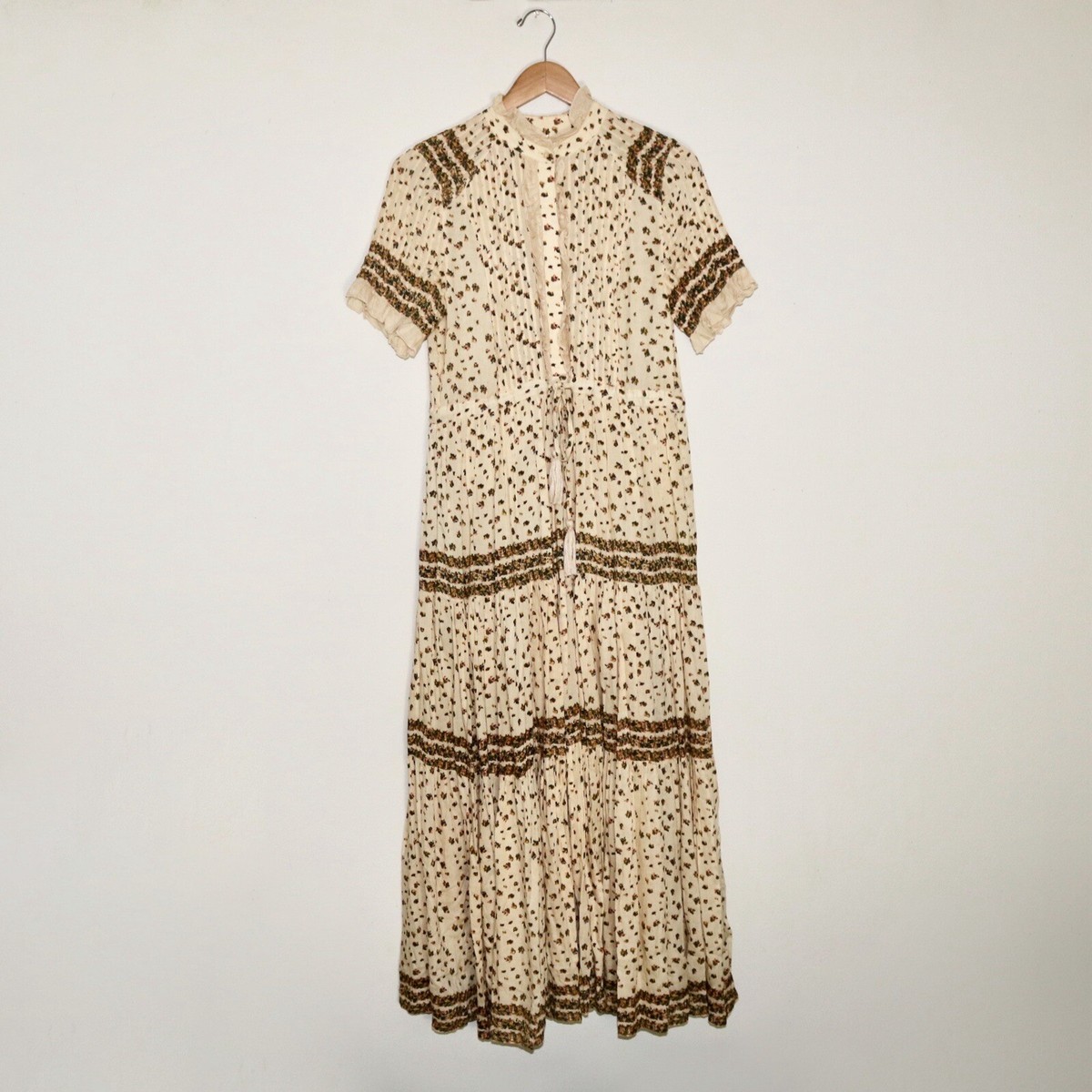Free People Rare Feeling Pleated Maxi Dress In Neutral Size: S | eBay