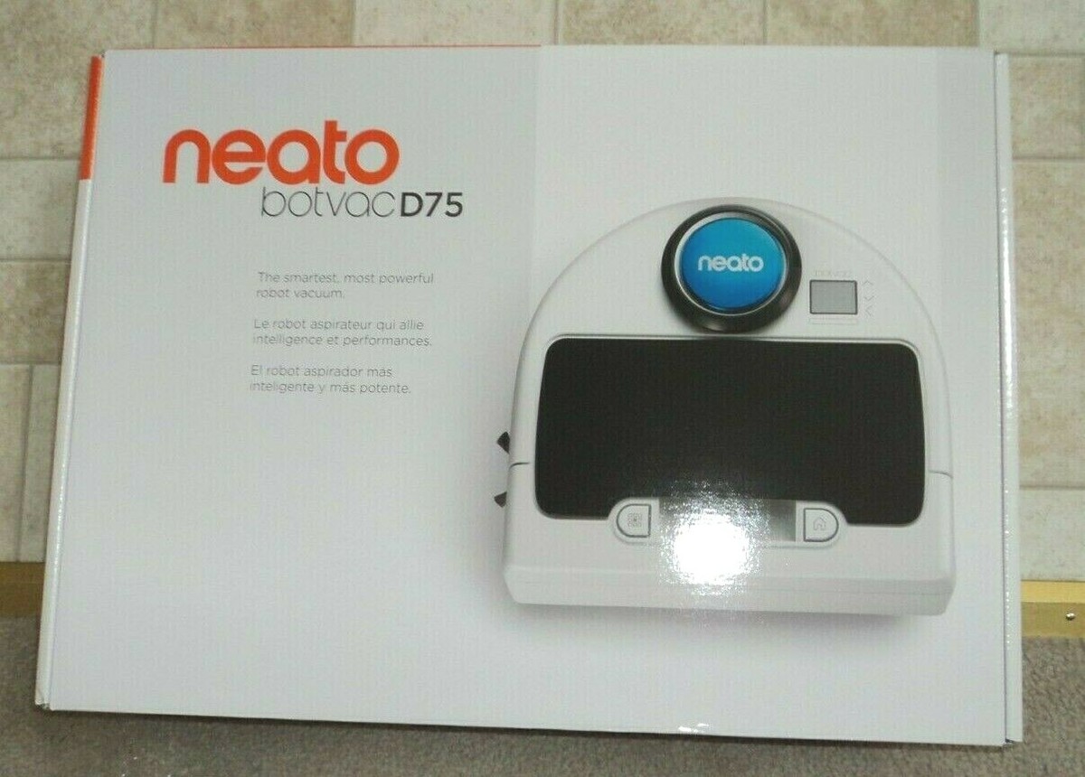 Neato BotVac D75 Cordless Bagless Robot Vacuum Cleaner - Excellent