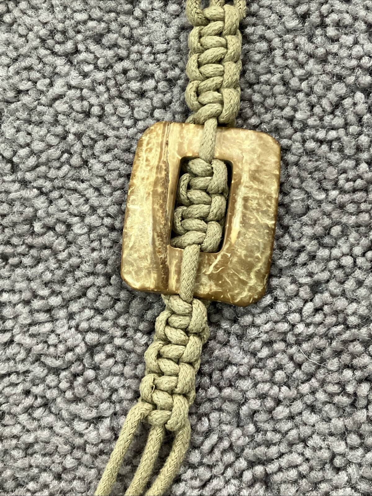 WOMAN’S UNIQUE BOHO MACRAMÉ/RECTANGLE COCONUT BEA… - image 8