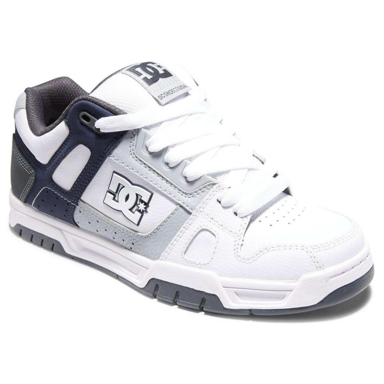 DC Shoes Men's Stag White/Gray/Blue (xwsb) Low Top Sneaker Shoes