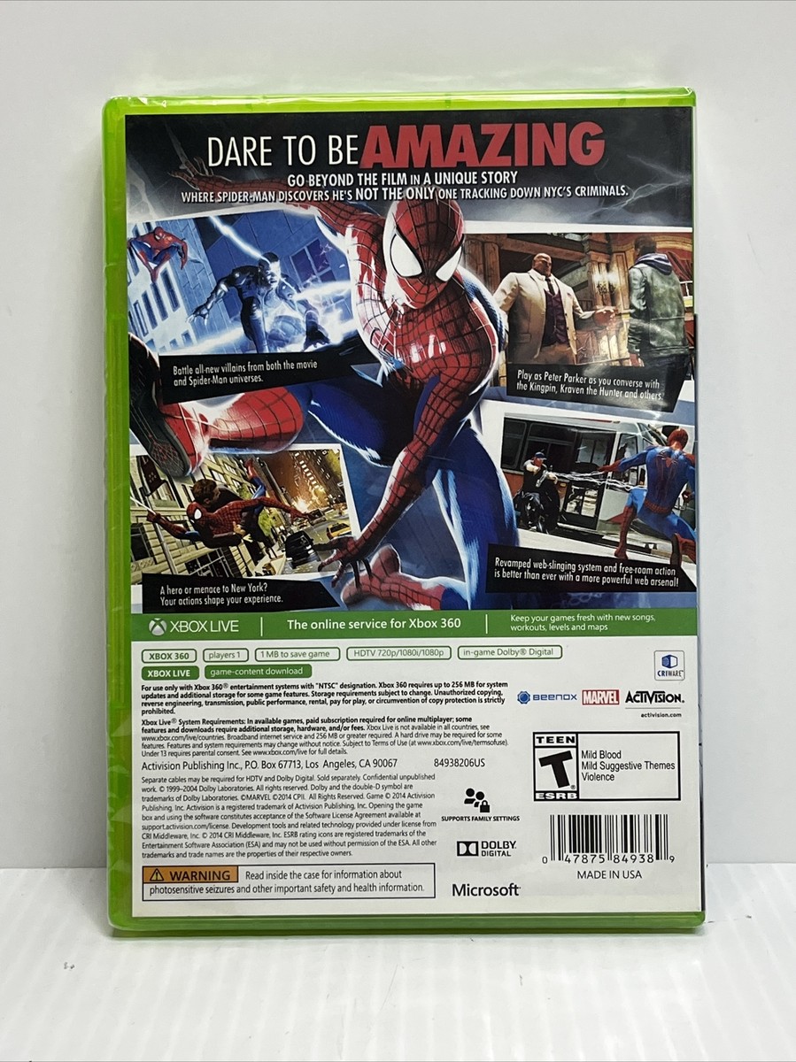 NEW The Amazing Spider-Man 2 (Microsoft Xbox 360, 2014