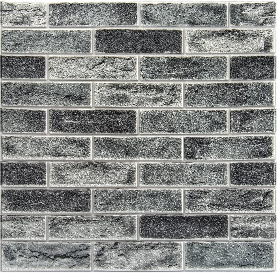 Stylish 20-Pack Faux Brick 3D Wall Panels Covering 105 Sq.Ft - Easy Stick & Peel - Image 3 of 4