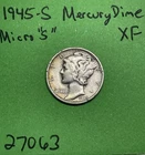 1945-S Mercury Dime 10c Micro “s” Xf Extra Fine 90% Silver US Coin See Pics