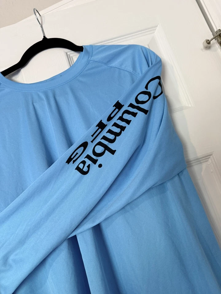 Camisa de pesca Columbia PFG manga larga para mujer 2XL logotipo azul claro Foto 3 de 4