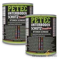 2x 1 L LITER PETEC UNTERBODENSCHUTZ BITUMEN SCHWARZ HOHLRAUMVERSIEGELUNG ROST