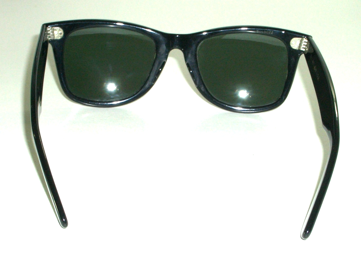 VINTAGE B&L RAY-BAN L2008 SHINY-BLACK G15 UV WAYFARERS 5022