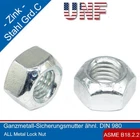 UNF All Metal Lock Nut - Top Lock Oval - Steel Grade C Zinc Plated,