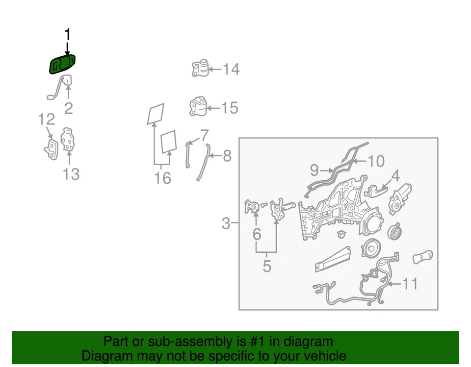 Mango exterior genuino GM 10340131 Foto 2 de 2
