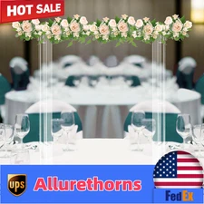 40inch Tall Clear Acrylic Rectangular Flower Racks Modern Wedding Flower Stand