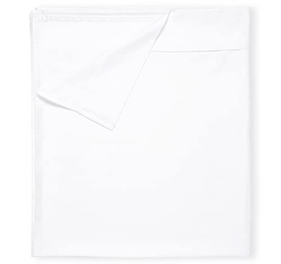Weißes King Size flaches Laken, 400 Fadenzahl, 100% Baumwolle, weich & hochwertig