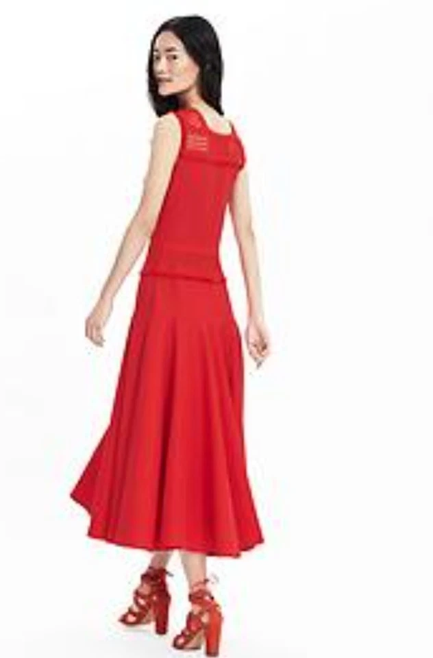 Vestido Timo Weiland Collection x Banana Republic Rojo Calce y Acampanado Talla 8 Foto 2 de 4