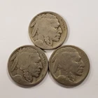 3-Coin 1918 P D S 5c Indian Head Buffalo Nickel - Mint Mark Set - U1030