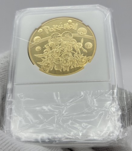 Pokemon GO Coin Pikachu Set 1996 Giappone Edizione Limitata Valore KL placcato oro - Foto 4 di 24