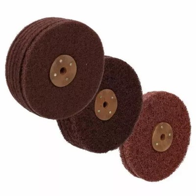4'' 6'' 8'' Scotchbrite Wischscheibe Metall Polieren Satin Mop Grob Mittelfeine Körnung