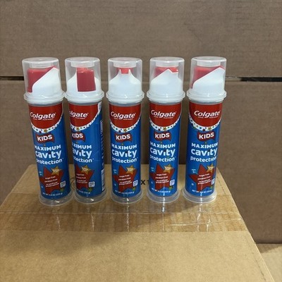 Colgate Kids Toothpaste Pump, Maximum Cavity Protection, 4.4oz. 5 Pack