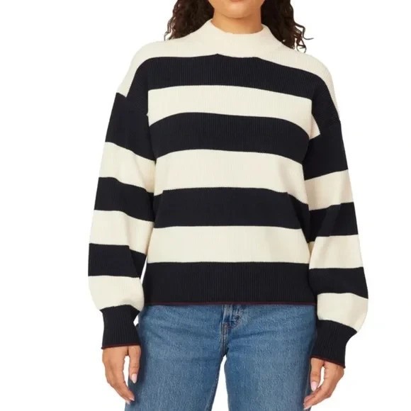 Scotch & Soda Women's Mock Neck Wide Sleeve Knit Sweater