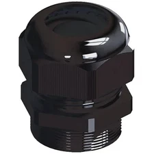 2PC ESSENTRA COMPONENTS CG-NPT-3/4-2-BK Cable Glands, Straight, Black, Nylon, 3