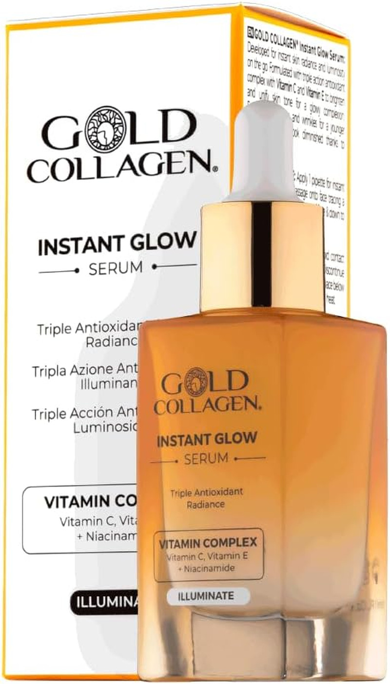 Instant Glow - Siero Vitamina C E E a Tripla Azione Antiossidante Riduce Pori Di