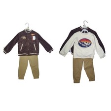 Bearpaw Corduroy Jacket Boy's 3-piece Set W LS Top Joggers 4T NWT