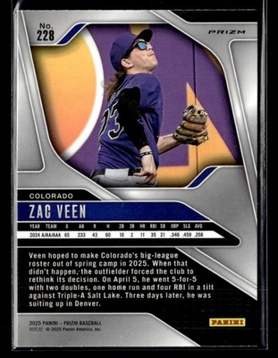 和希様 オーダーページ 2025 Prizm #228 Zac Veen Rookie RC Silver | eBay