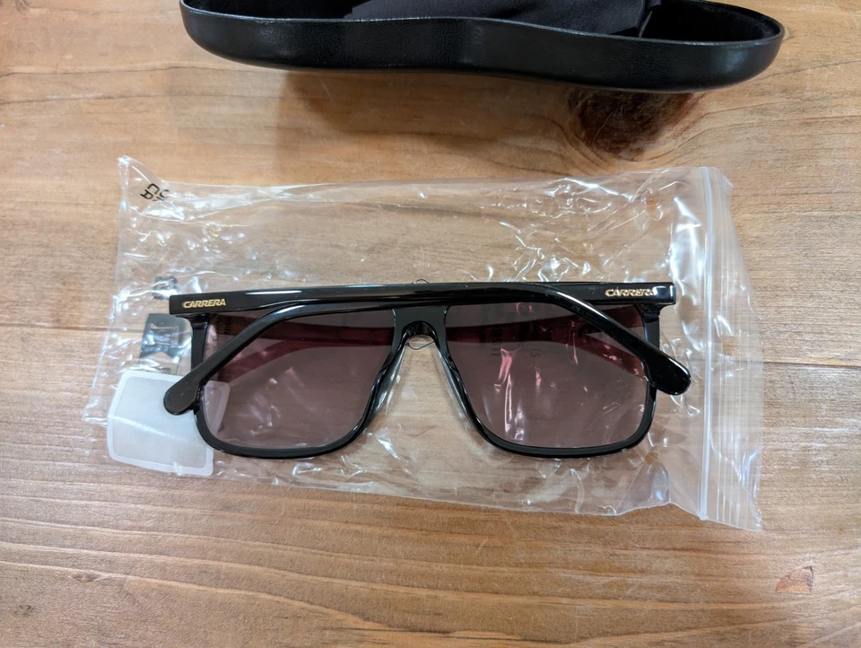 NEW CARRERA 172/N/S 807/HA Sunglasses Black Frame Dark Brown Lenses 58mm - Image 2 of 4