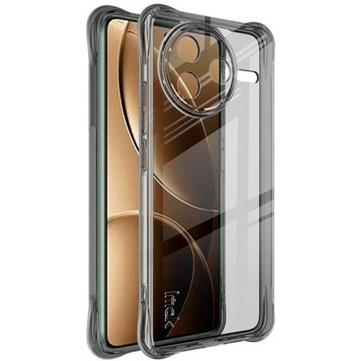 Für Redmi K80 imak Stoßfeste TPU Handyhülle Airbag (Schwarz Transparent