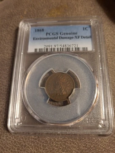 1868 Indian Cent Pcgs Xf Detail