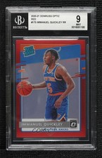 2020 Donruss Optic Rated Rookie Red Prizm 70/99 Immanuel Quickley BGS 9 MINT mv7