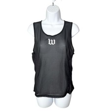 Wattie Ink Women  s XL Triathlon Black Mesh Tri Tank