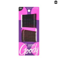 50 Count Black Bobby Pins - 2 Inch with SlideProof Grip Comfort Tips