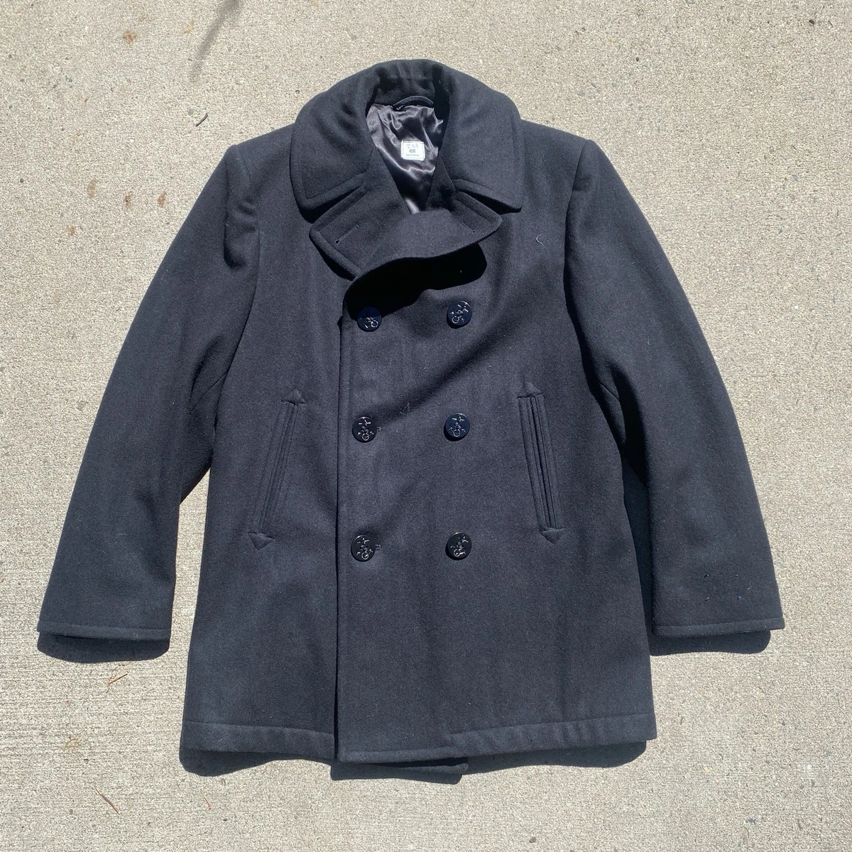 vintage navy pea coat products for sale | eBay