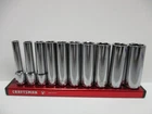 Craftsman 10pc 1/4" Dr 6 Point Metric Deep Socket Set on Magnetic Rail CMMT17515