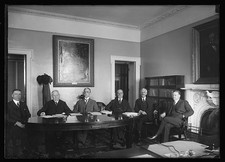 Group: includes Charles Evans Hughes, Andrew W. Mellon, and Herbert Hoover