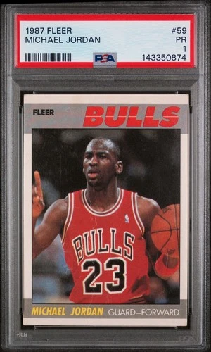 1987-88 Fleer - Michael Jordan #59 - PSA 1 - POP 40
