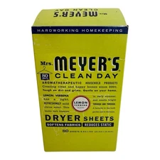 Mrs. Meyer's Clean Day Dryer Sheets Lemon Verbena 80 Sheets Sealed