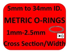 Metric Oring Rubber Orings Sizes Paintball O-rings 1mm 1.5mm 2mm 2.5mm CS