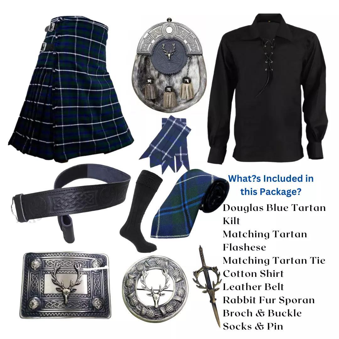 Douglas blue cheap tartan