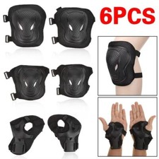 6Pcs Cycling Thicken Elbow Wrist Knee Pads Set Skateboard Protection Gear Set